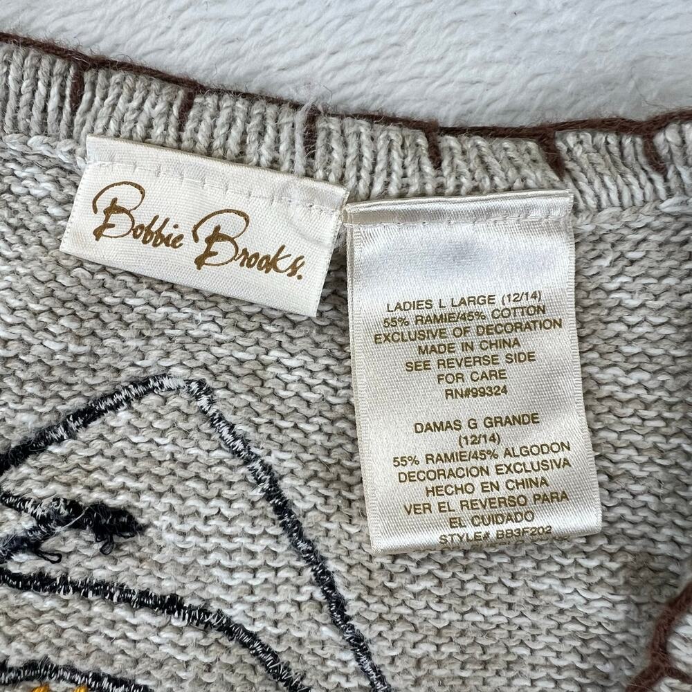 Bonnie Brooks Pumpkin Patch Fall festive sweater vest size Medium - Picture 3 of 6